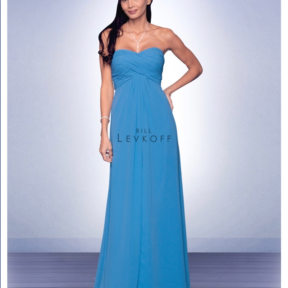Black strapless long dress